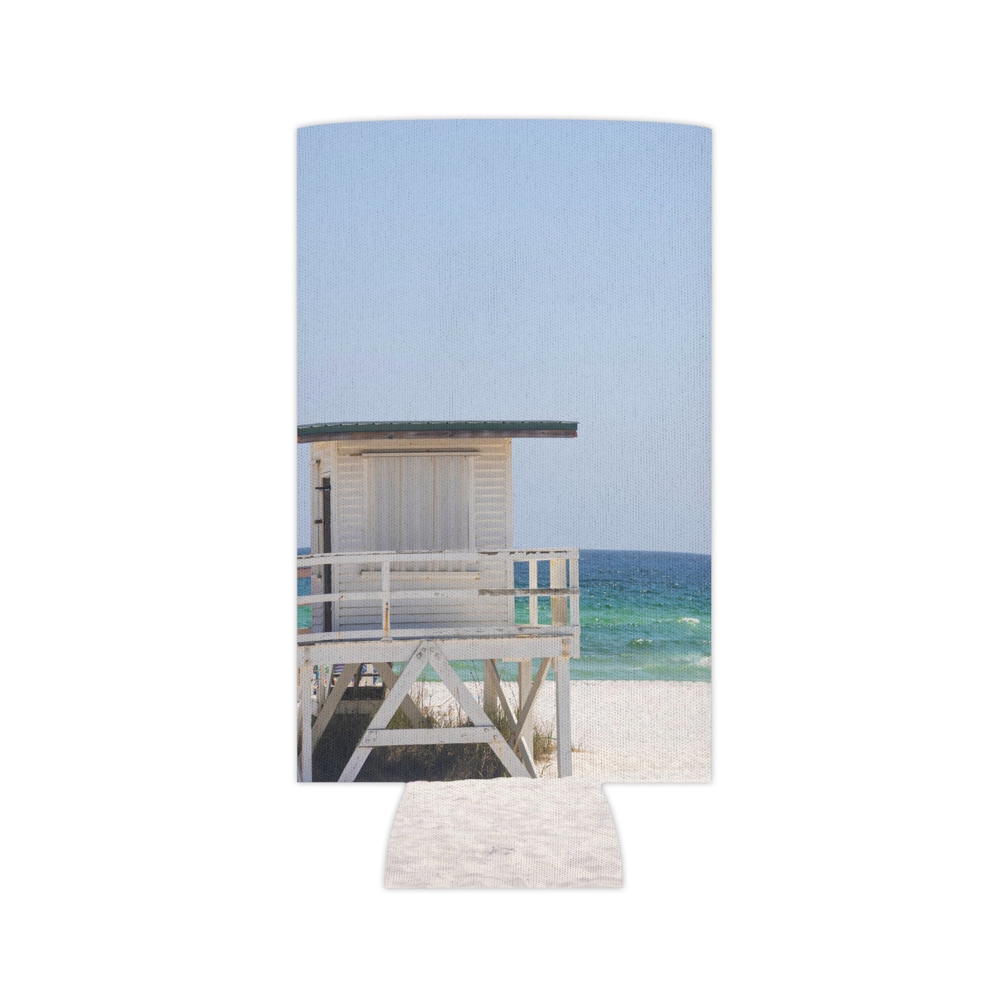 Beach House Can Cooler, Summer Cooler Sleeve, Drink Insulator, Gift for Beach Lovers, Destin Beach Accessory, Coastal Party Accessory, Beach Day Essential