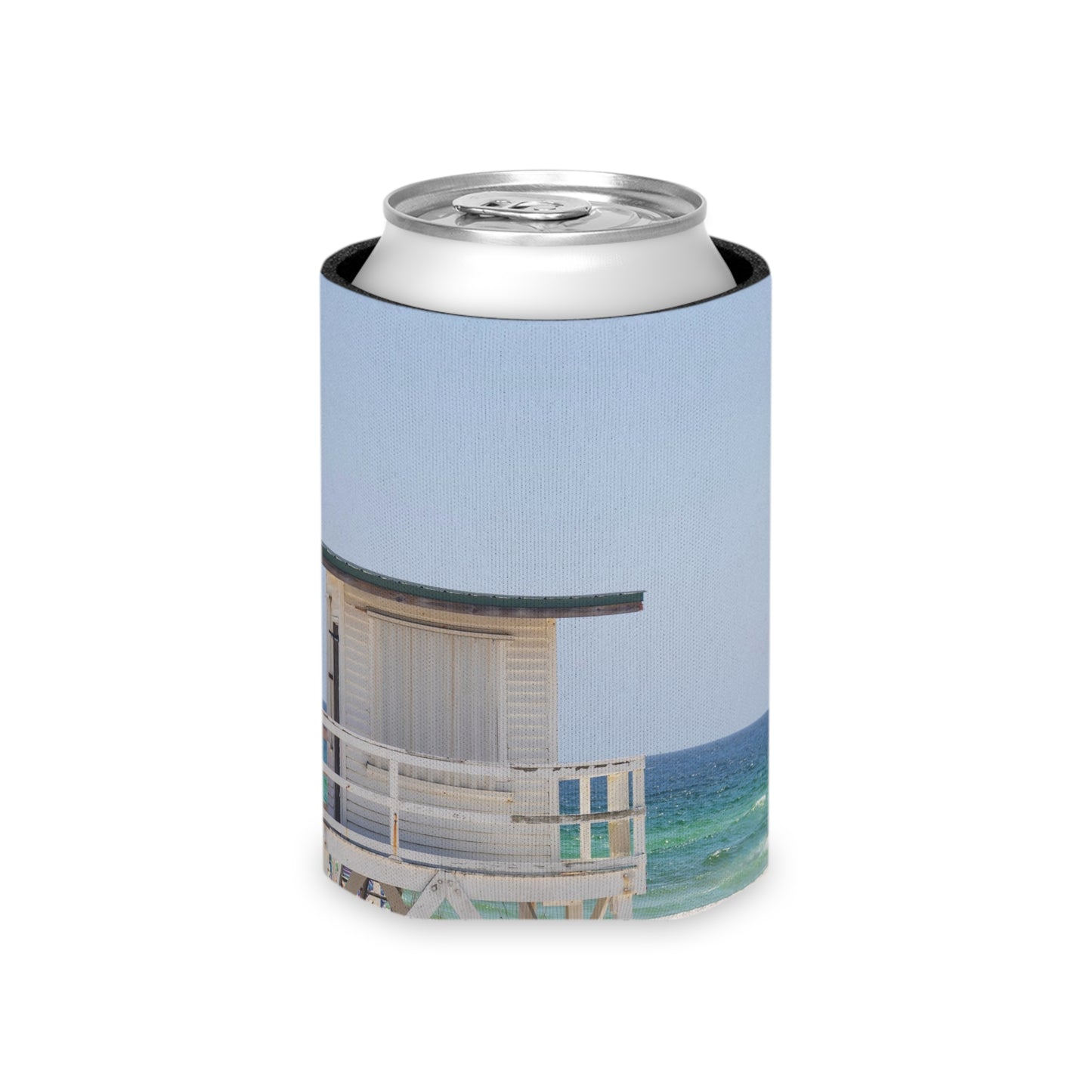 Beach House Can Cooler, Summer Cooler Sleeve, Drink Insulator, Gift for Beach Lovers, Destin Beach Accessory, Coastal Party Accessory, Beach Day Essential