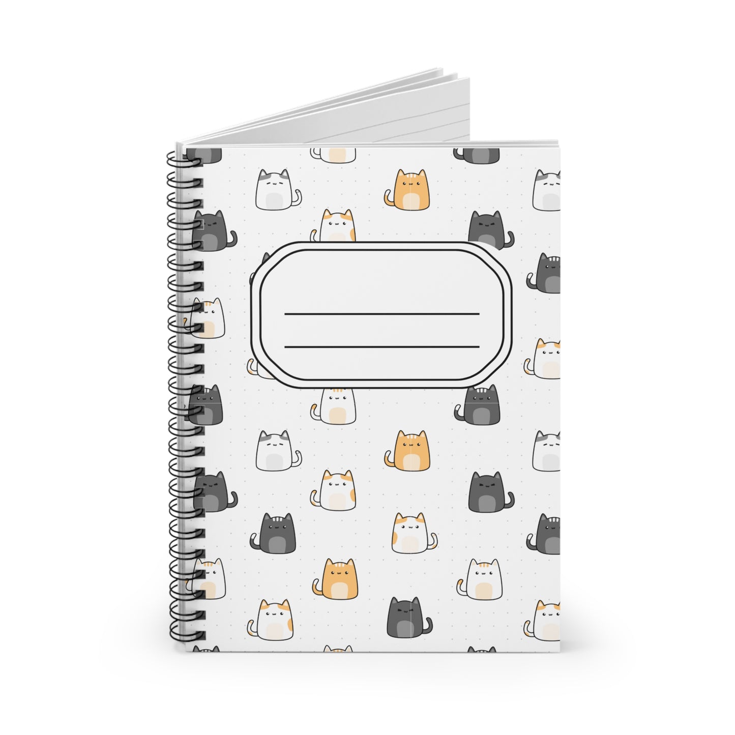 Cute Kittens Spiral Journal - Whimsical Cat Spiral Notebook - Perfect for Cat Lovers, Journaling, School, Gifts, Fun Writing