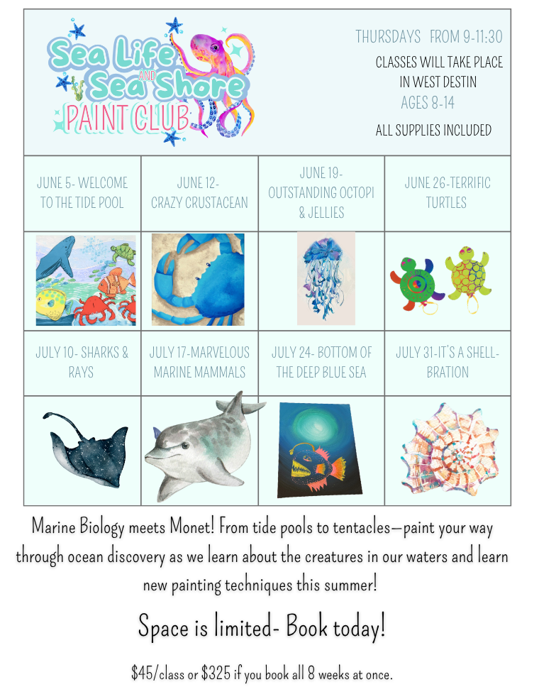 Sealife & Seashore Paint Club