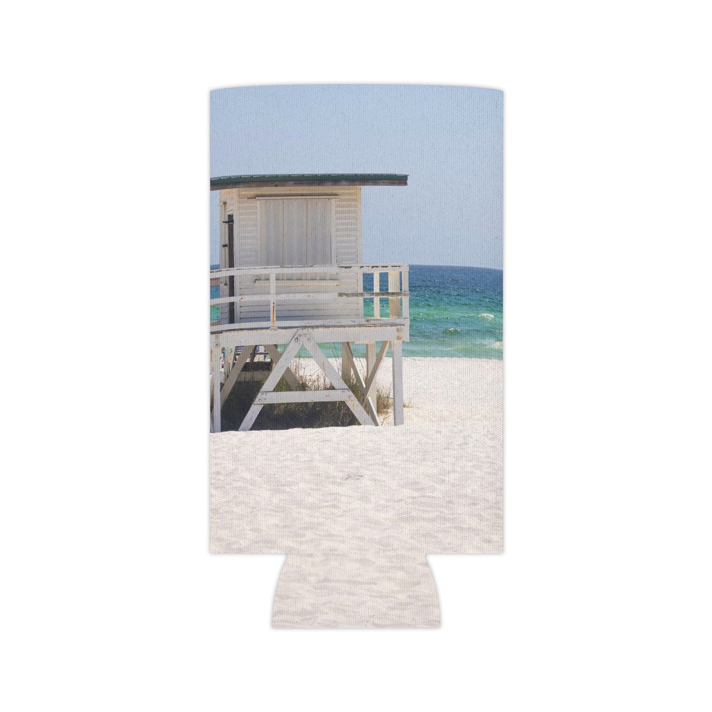 Beach House Can Cooler, Summer Cooler Sleeve, Drink Insulator, Gift for Beach Lovers, Destin Beach Accessory, Coastal Party Accessory, Beach Day Essential