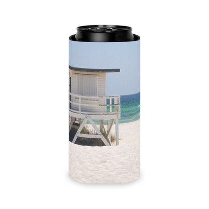 Beach House Can Cooler, Summer Cooler Sleeve, Drink Insulator, Gift for Beach Lovers, Destin Beach Accessory, Coastal Party Accessory, Beach Day Essential