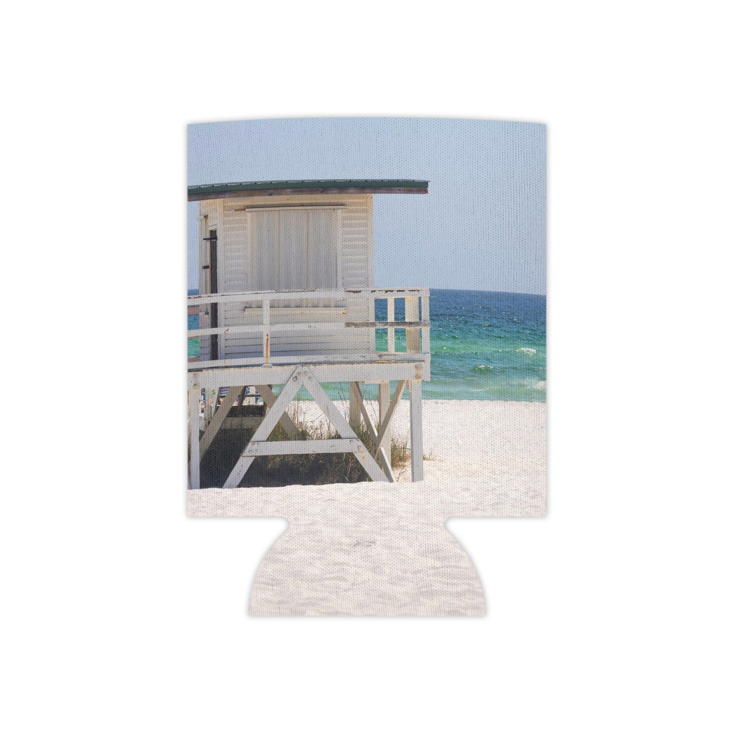 Beach House Can Cooler, Summer Cooler Sleeve, Drink Insulator, Gift for Beach Lovers, Destin Beach Accessory, Coastal Party Accessory, Beach Day Essential