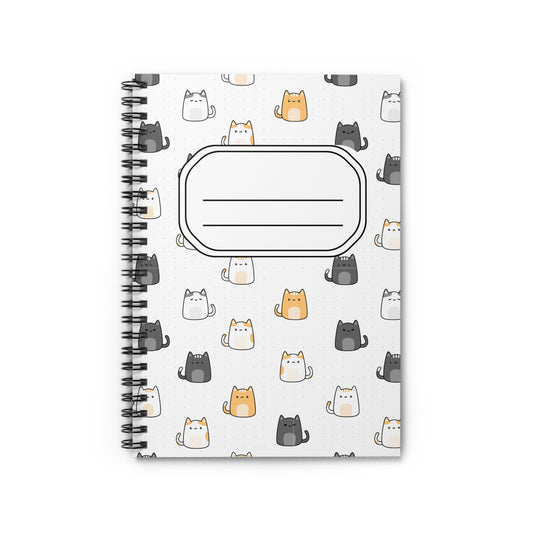 Cute Kittens Spiral Journal - Whimsical Cat Spiral Notebook - Perfect for Cat Lovers, Journaling, School, Gifts, Fun Writing